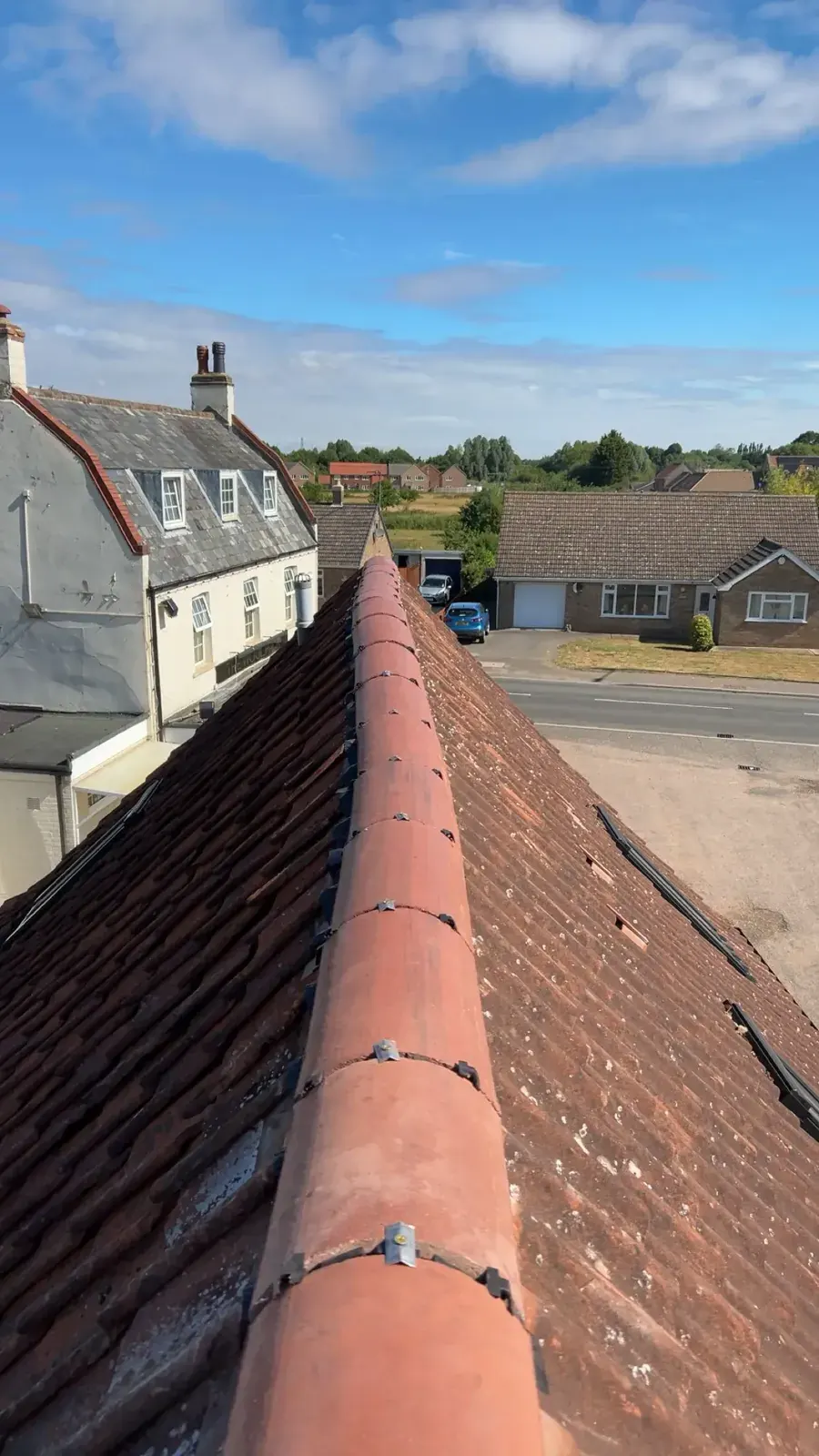 clay ridge tiles rebedded