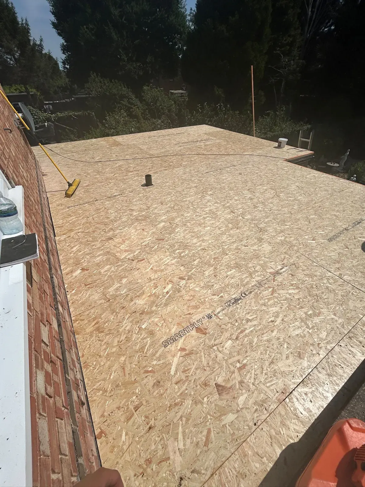 OSB deck preparation for a flat roof by DJW Roofing & Leadwork