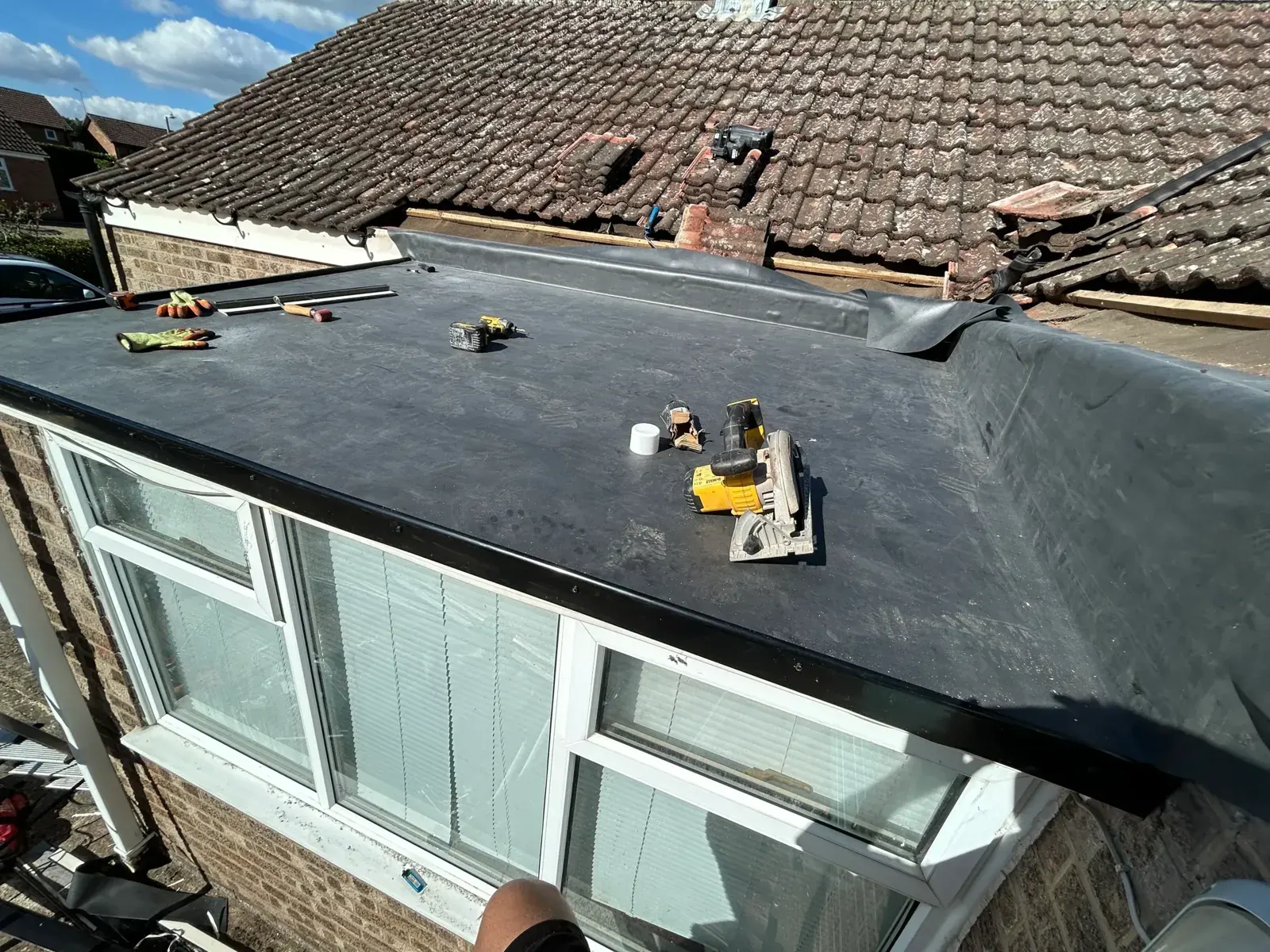 Epdm rubber flat roof dormer